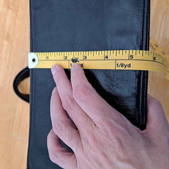 Donna Sharp Black Quilted Bag Purse w/ Detachable Plastic Cover Cheetah Lining - Picture 9 of 16